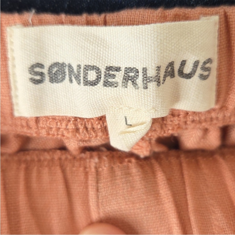 Sonderhaus The West Set Embroidered Floral Linen Short/shirt Set Size L - Picture 8 of 8